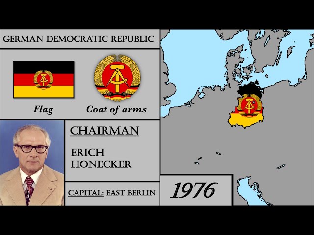 German Democratic Republic History 1949-1990. Every Year. Deutsche Demokratische Republik.
