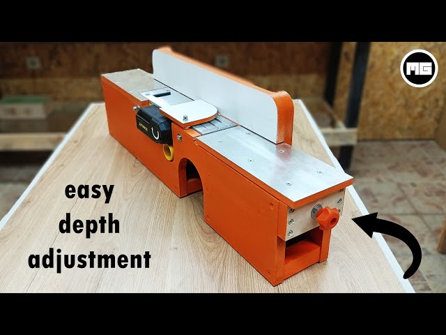Make a Planner Bench (Benchtop Jointer)  (Easy depth adjustment)