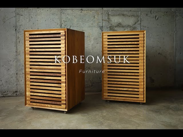 Kobeomsuk furniture - Making of Movable White Oak Cabinet