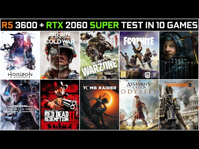Ryzen 5 3600 + RTX 2060 SUPER | TEST in 10 Games | 1080p