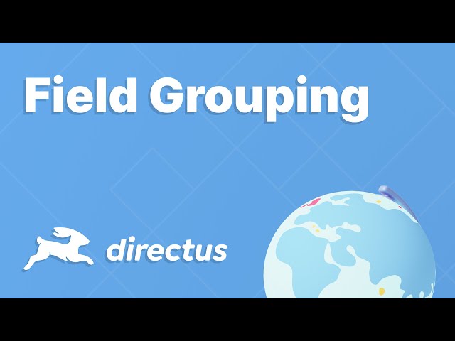 Field Grouping— Directus Tutorial Shorts