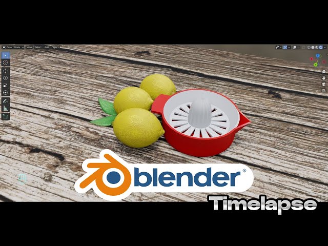 How to create 3D realistic Lemon and Juicer in Blender Timelapse