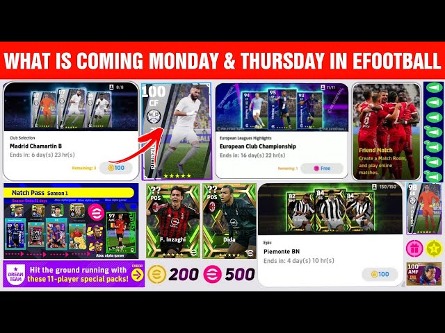 What Is Coming On Tomorrow Monday And Thursday In eFootball 2023 Mobile | Free Coins, Matchdays