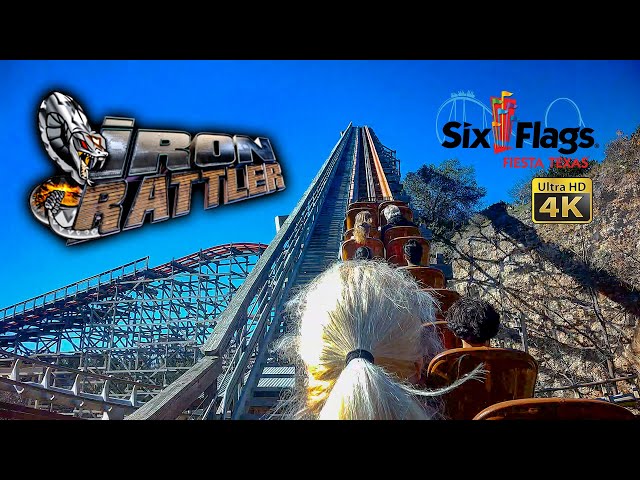2024 Iron Rattler Roller Coaster On Ride 4K POV Six Flags Fiesta Texas