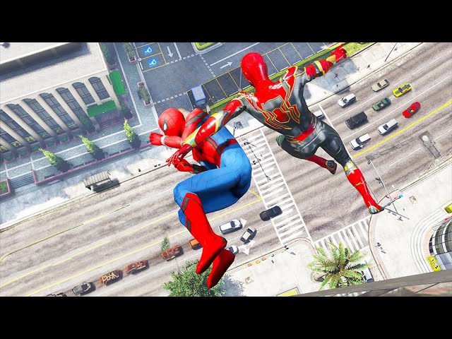 Spiderman vs Funny GTA 5 NPC's