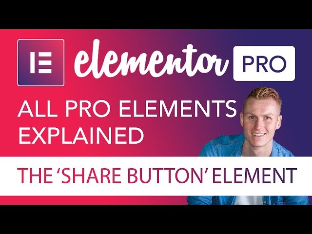Share Buttons Element Tutorial | Elementor Pro