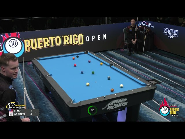 Tyler  Styer vs. Ko Pin Yi ▸ 2022 Medalla Light Puerto Rico Open ▸ Predator Pro Billiard Series