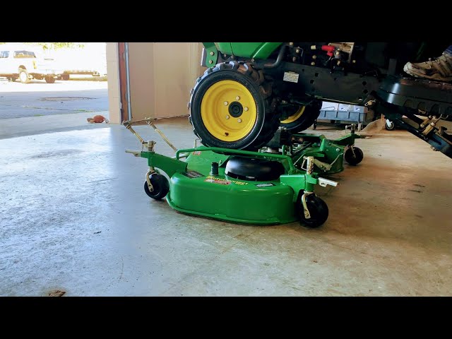 Tips On How To Install & Remove A John Deere AutoConnect Mower Deck. John Deere 1025r 1023e 1026r