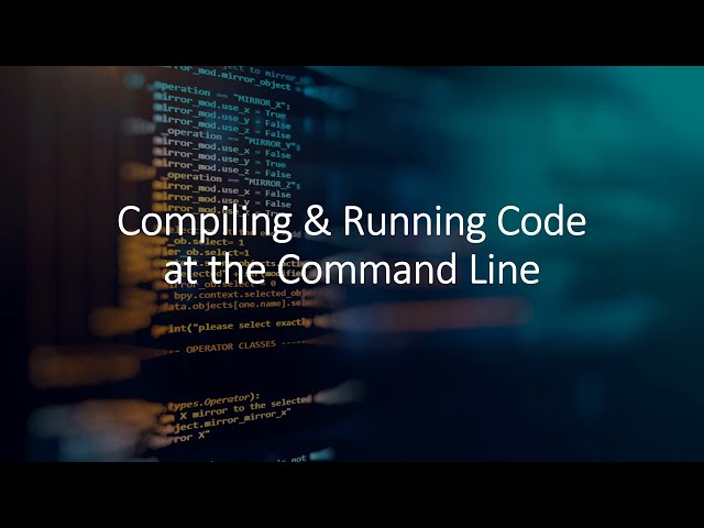 Compiling Code at the Command Line - C & Java
