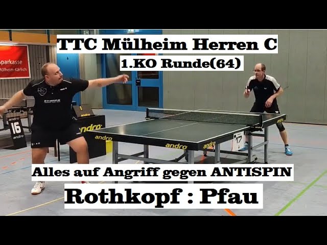 TTC Mülheim Herren C | 1.Ko Runde(64) gegen ANTI Spieler B.Pfau(1535TTR)
