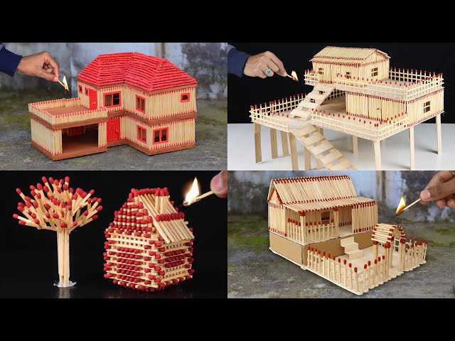 4 Amazing Matchstick House | Match House Fire Compilation