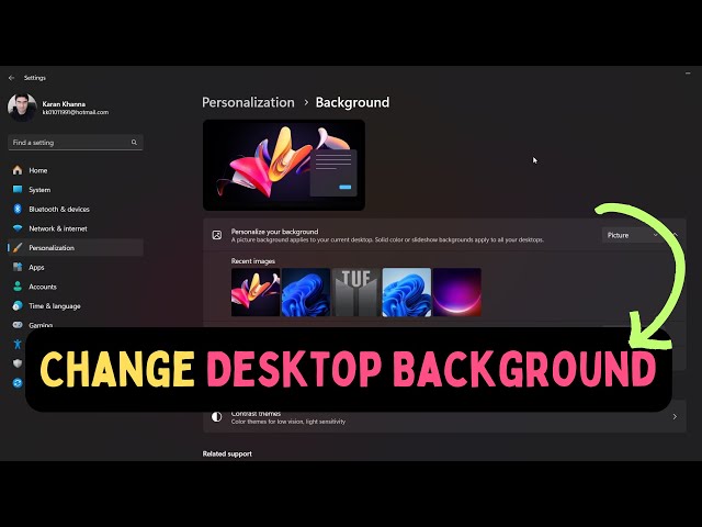 How to Change the Desktop Background in Windows 11