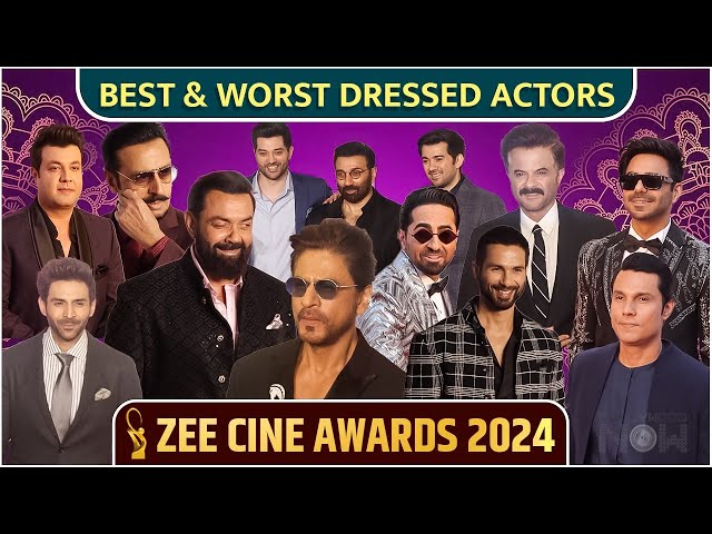 Best & Worst Dressed Actors | ZEE Cine Awards 2024 | Shah Rukh, Bobby, Kartik, Shahid, Anil & More