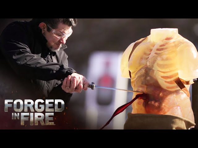 FOOT ARTILLERY SWORD CUTS THROUGH BONE (Season 6) | Forged in Fire