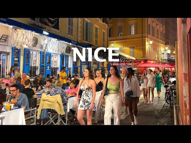 [4K]🇫🇷 Nice Night Walk🌃💗/Capital of the Alpes-Maritimes on the French Riviera👍⭐ July 2023