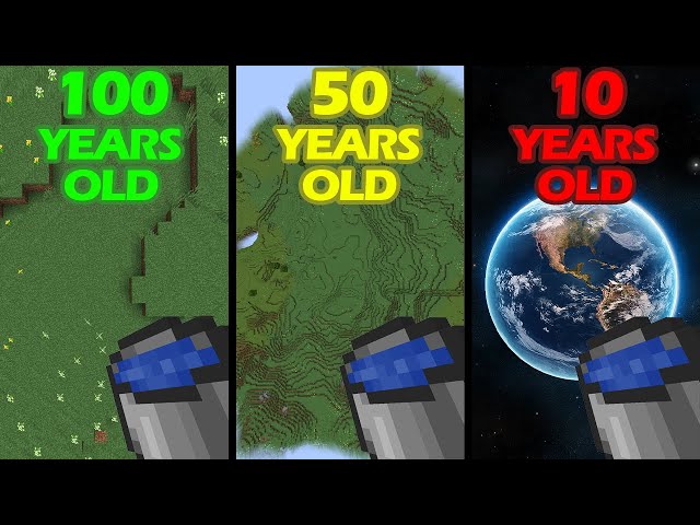 water bucket MLG at different ages