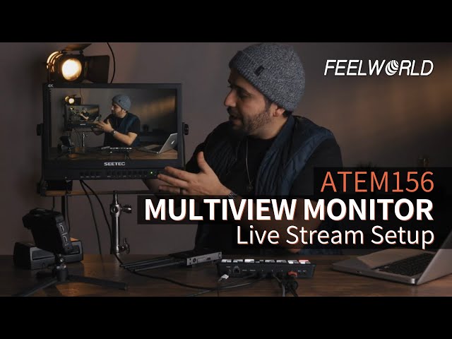 SEETEC ATEM156 Multiview  Broadcast Monitor 15.6inches 4K HDMI and ATEM Mini Live Stream Setup