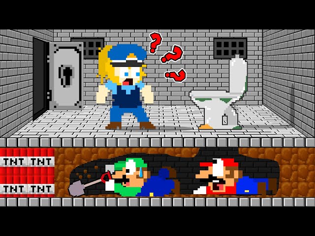 Mario and Luigi Prisoner Escape Peach Prison Maze | Game Animation