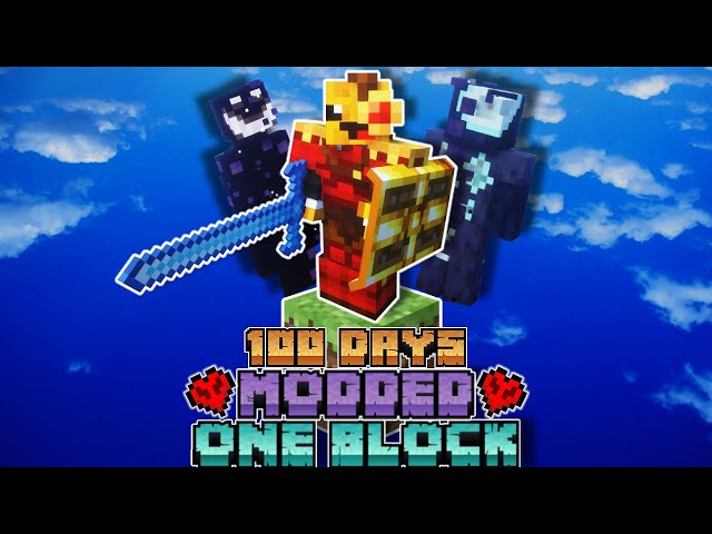 I Survived 100 Days In MODDED ONE BLOCK SKYBLOCK in Minecraft Hardcore!