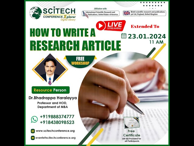 4th International Webinar   How to Write a Research Article