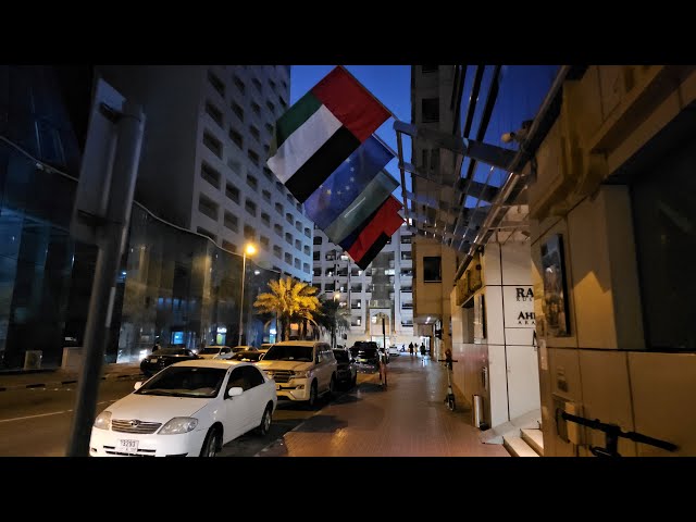 Dubai UAE Friday 7pm winter walkthrough: Explore Deira Al Muraqqabat District (02.09.'24: 4K-UHD)