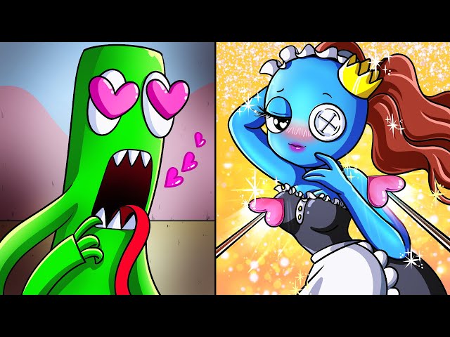 [Animation]💙 BLUE // FORGET // MEME | Blue & Green Love Story💕 Rainbow friends Animation | SLIME CAT