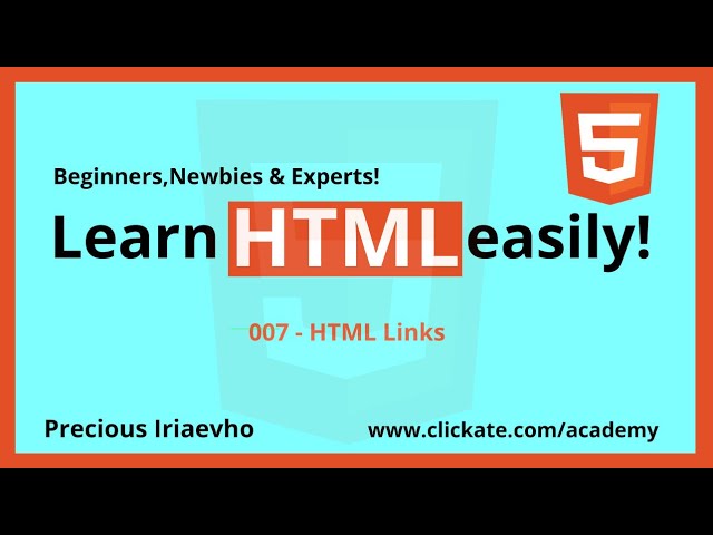 007 - HTML Links - HTML Training Tutorials For Beginners