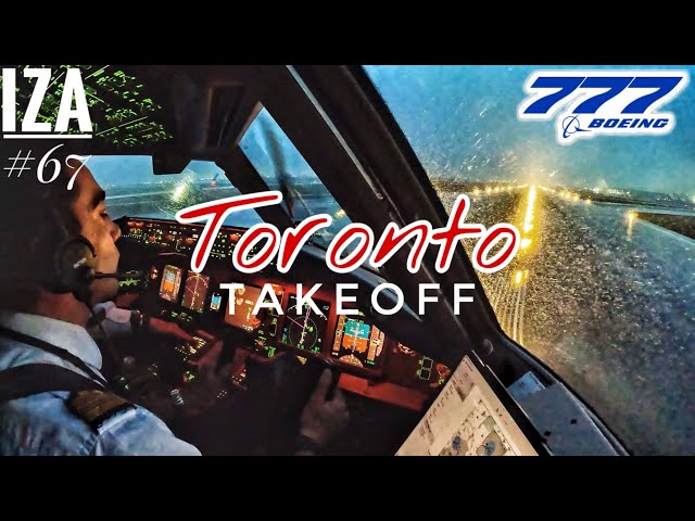 B777 YYZ 🇨🇦 Toronto | TAKEOFF 23 | 4K Cockpit View | ATC & Crew Communications