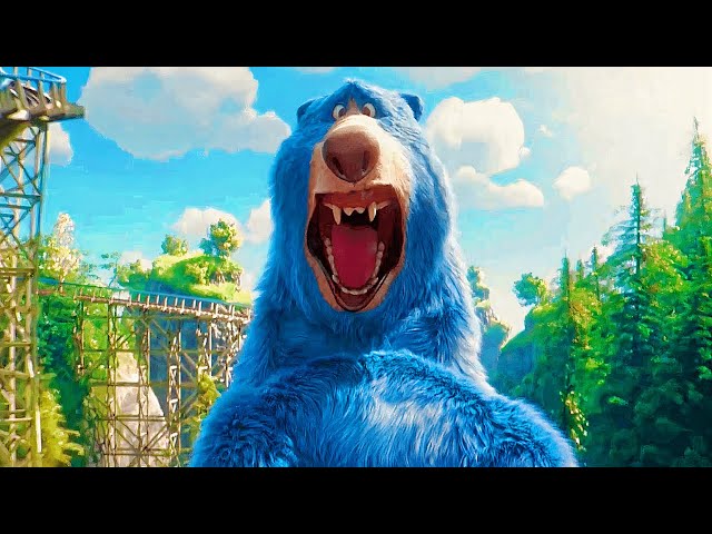 A girl is trapped in a magical wonder park run by a giant blue bear