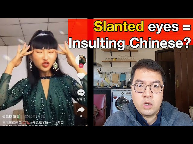 Slanted eyes equal to Insulting Chinese?