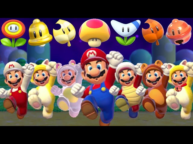 Super Mario 3D World - All Mario Power-Ups
