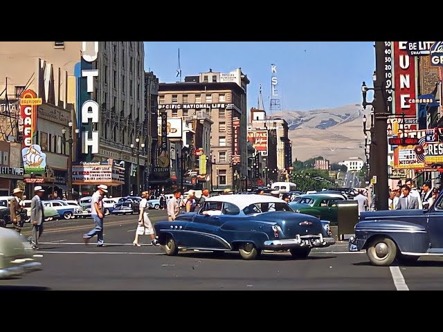 1950s American City Life in STUNNING COLOR