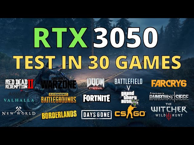 RTX 3050 8GB BENCHMARK TEST IN 30 GAMES