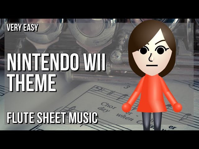 SUPER EASY Flute Sheet Music: How to play Nintendo Wii Theme  by Kazumi Totaka