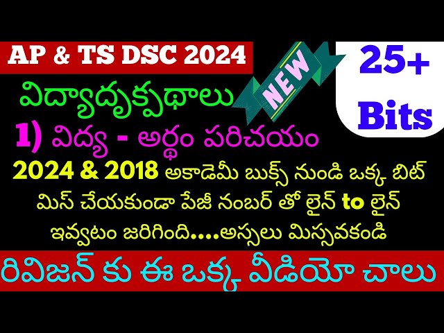 విద్యాదృక్పథాలు విద్య అర్ధం Perspective in Education Practice bits in Telugu PIE DSC 2024 New
