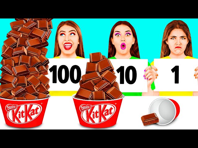 100 Layers of Food Challenge | Funny Food Situations by BaRaDa Challenge