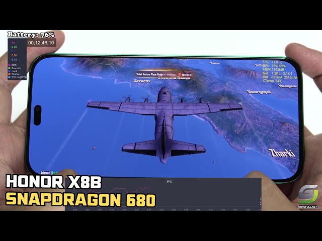 Honor X8b test game PUBG Mobile | Snapdragon 680