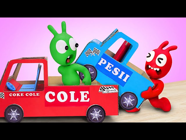 Pea Pea ride on toy truck play delivery service | Pea Pea Cartoon | Toddler learning video