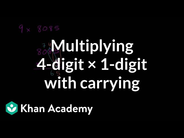 Multiplying: 4 digits times 1 digit (with carrying) | Arithmetic | Khan Academy