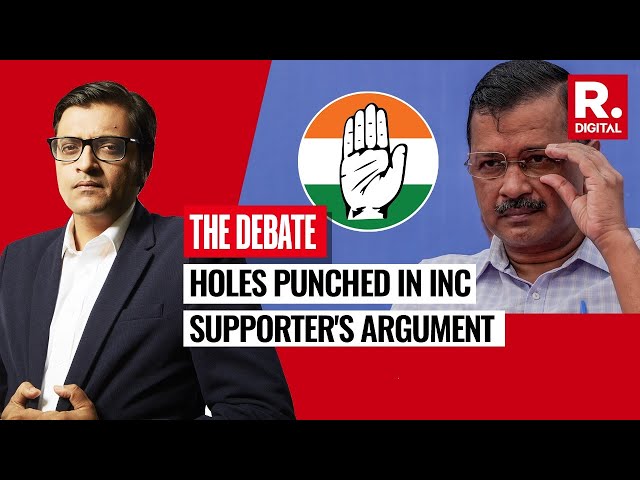 Arnab Punches Holes In Congress Sympathiser's Pro-Kejriwal Argument | The Debate