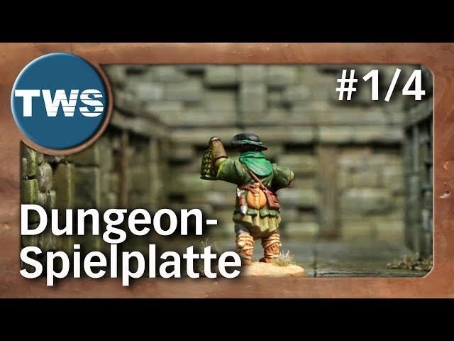 Tutorial: Dungeon-Spielplatte #1/4 / dungeon game board (Tabletop-Gelände, TWS)