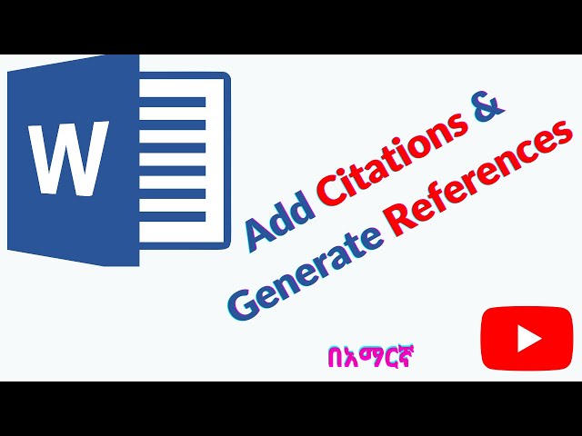 How to Insert or Add Citations and Generate References in Microsoft Word?