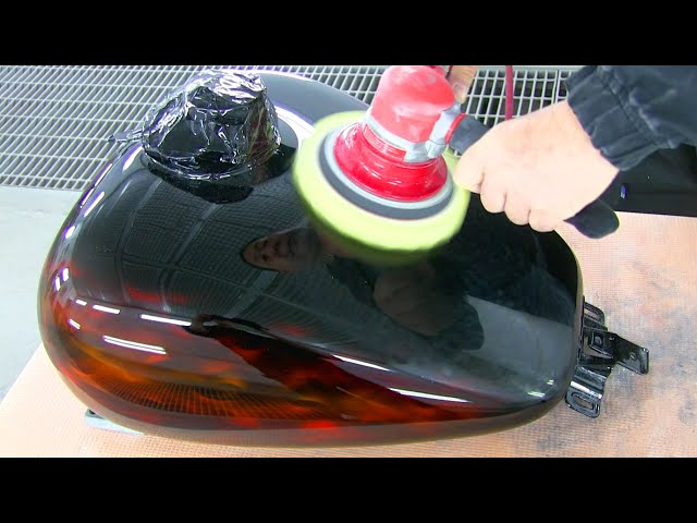 How to paint mirror surface / Painting method Real flame with Harley-Davidson / Custom Paint