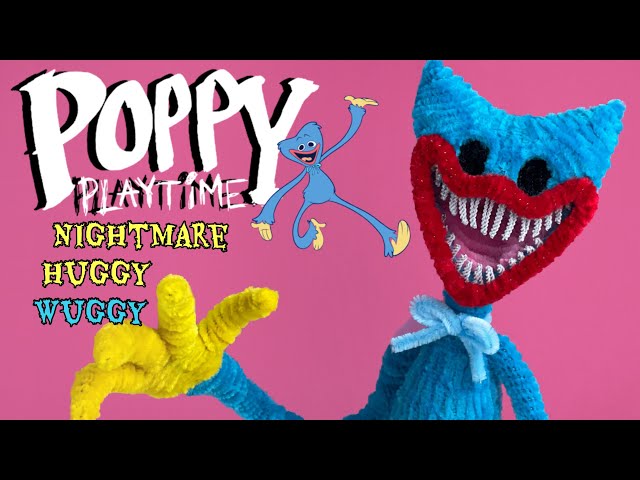 Making Nightmare Huggy Wuggy with only Pipe Cleaners