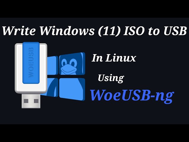 Write Windows 11 ISO to USB In Linux with Woe USB-ng