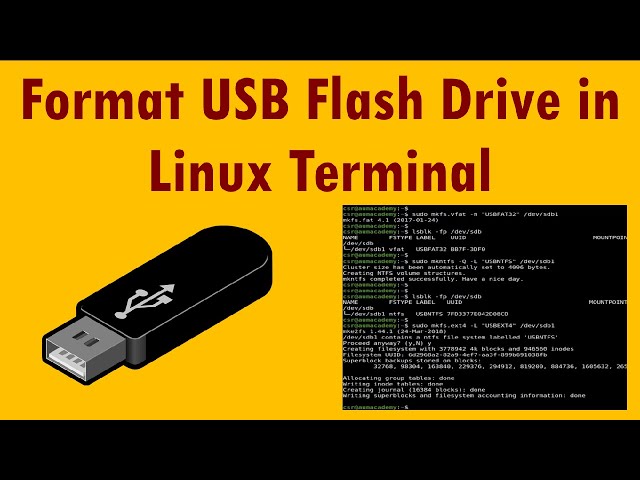 How to Format USB Flash Drive in Linux Terminal for Windows (FAT32, NTFS) and Linux (EXT4)