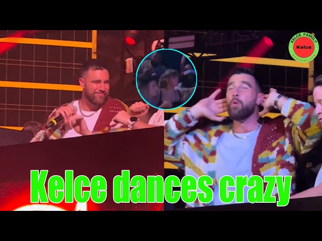 OMG! Travis Kelce dances on girlfriend Taylor Swift's music effects