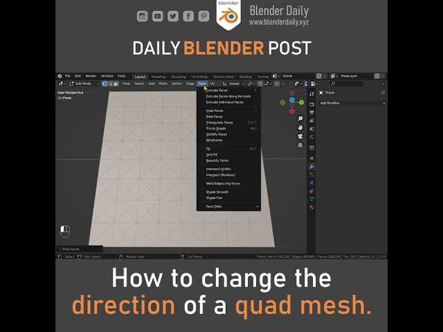 How to Change Mesh Direction in Blender