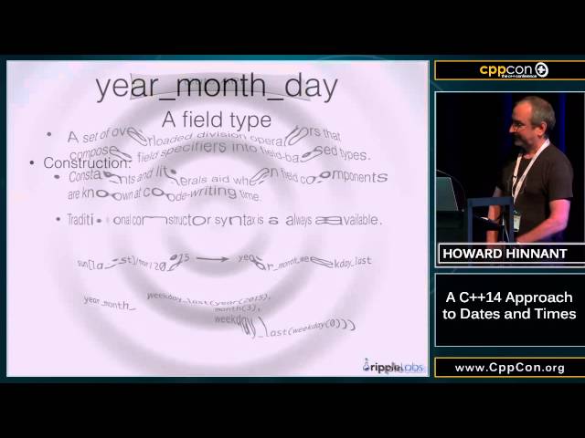 CppCon 2015: Howard Hinnant “A C++14 approach to dates and times"
