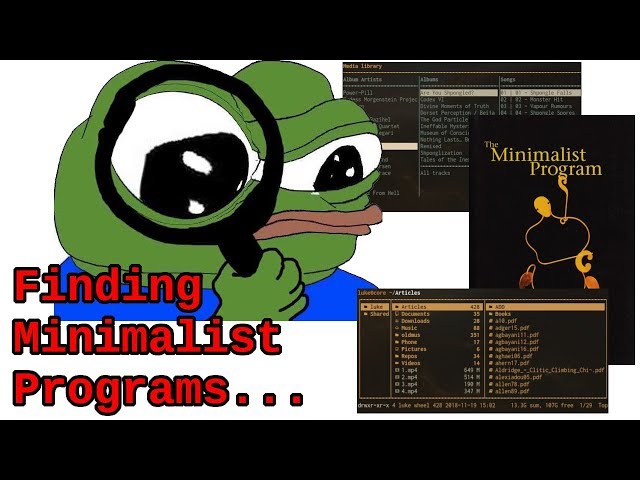 How to Find Minimalist Programs to Try Out